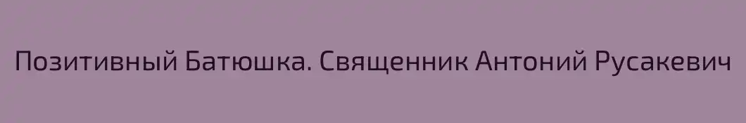 Позитивный Батюшка. Священник Антоний Русакевич